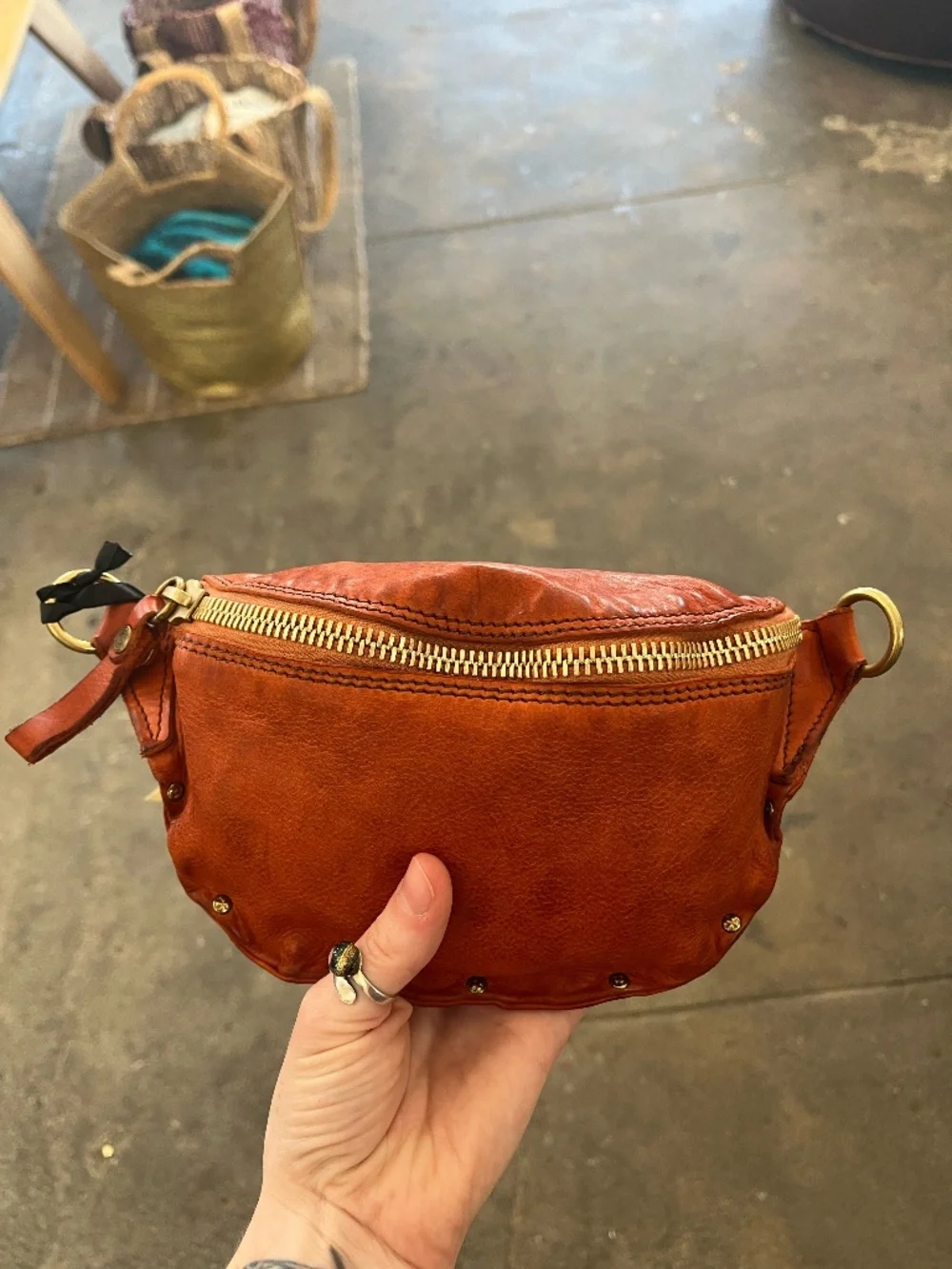 Campomaggi Leather Belt Bag in Mattone
